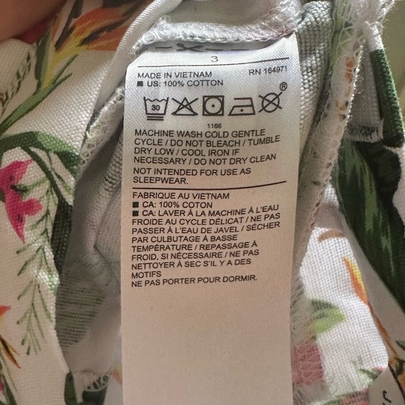 Janie and Jack toddler Tropical Jungle Canvas Short size 3T - Picture 4 of 4